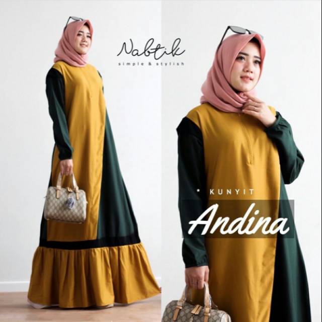 ANDINA Gamis maxidres syarii terbaru