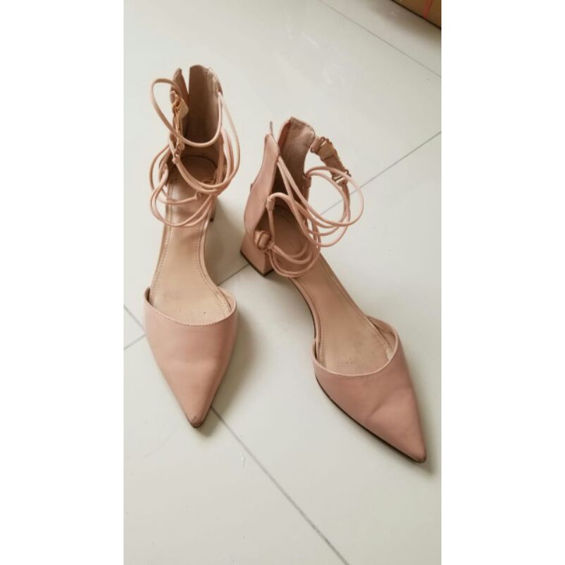 PRELOVED CK SZ 37 CHARLES AND KEITH HEELS SEPATU HAK TALI