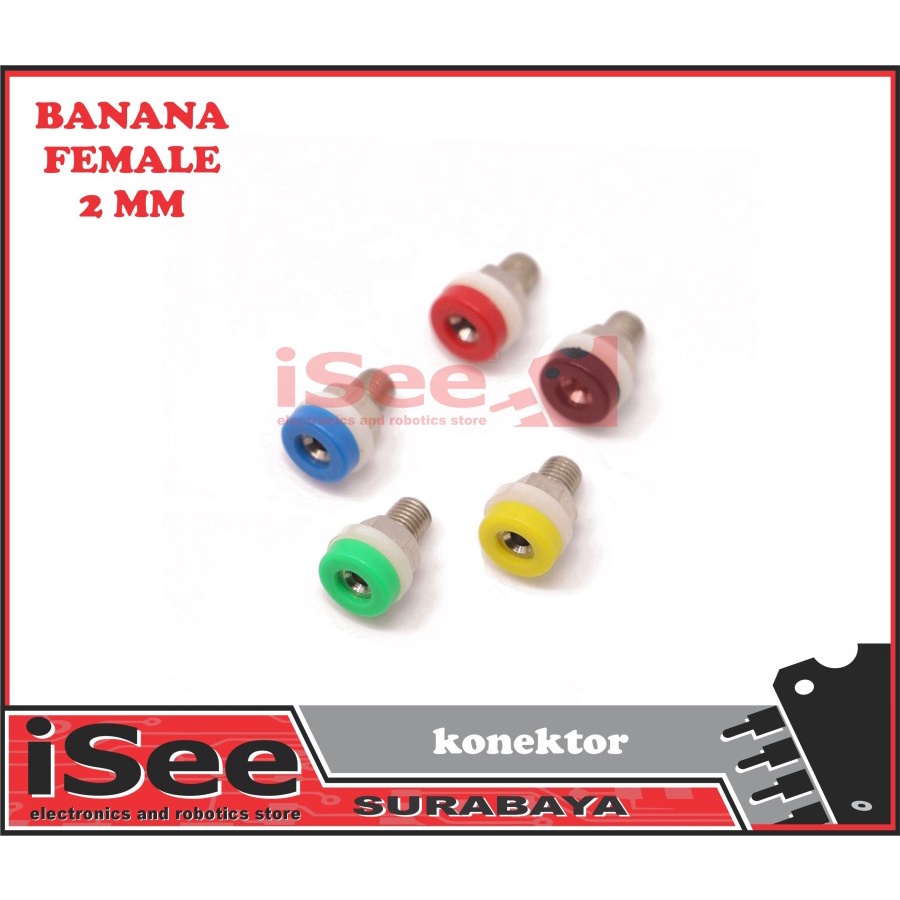 Soket Jack Banana Plug Female 2mm jack audio 2mm Soket Panel Konektor
