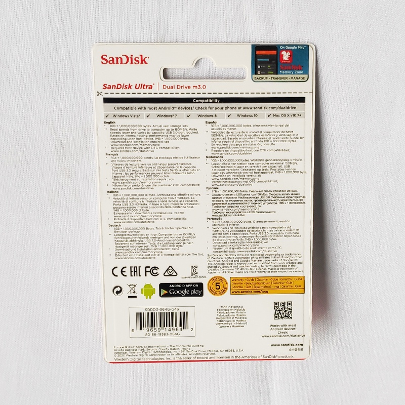 SANDISK DUAL USB DRIVE 3.0 64GB BISA FLASHDISK BISA OTG JAMIN 100% ORIGINAL GARANSI RESMI