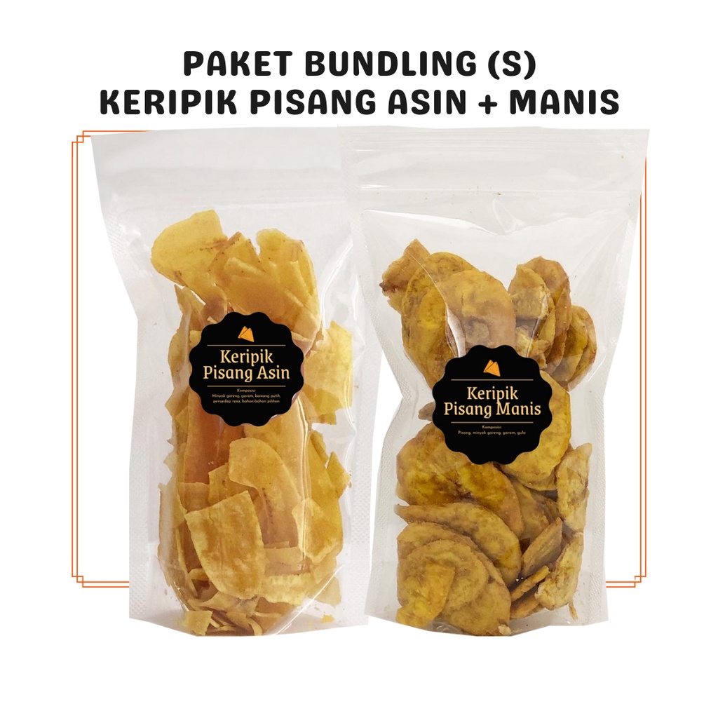 

Snack Paket Bundling Keripik Pisang (S) / Special Bundle Package / Asin + Manis