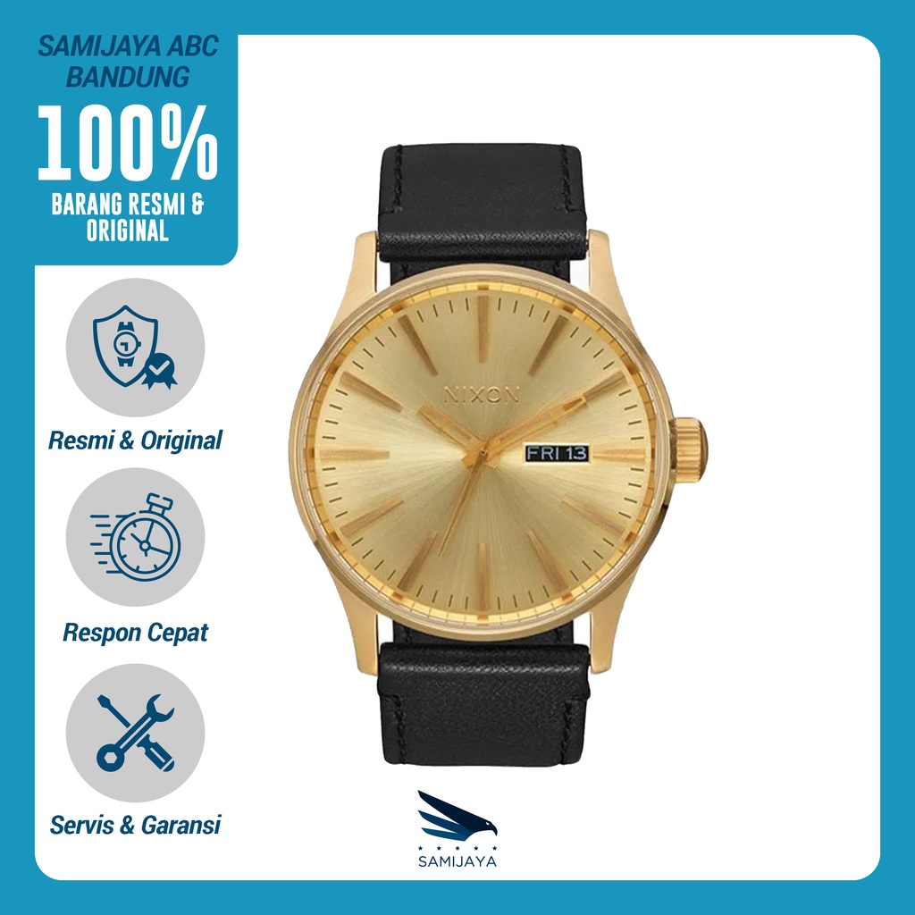 Jam Tangan Pria Nixon A105510 Sentry Gold Original Resmi