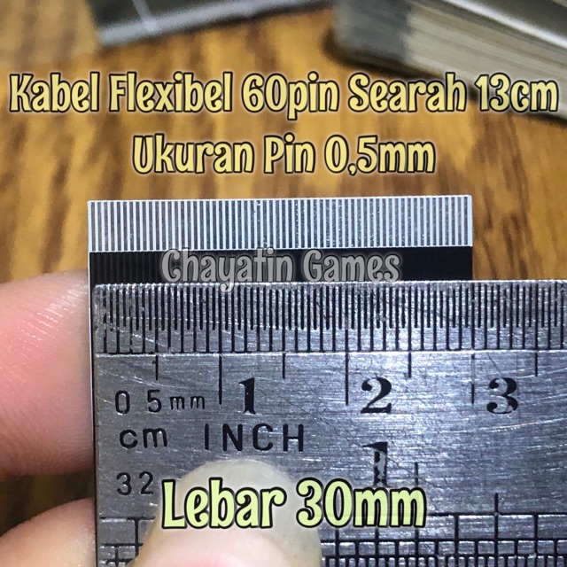 Kabel Flexibel 60 Pin Halus Searah Panjang 13cm - Ukuran Pin 0,5mm