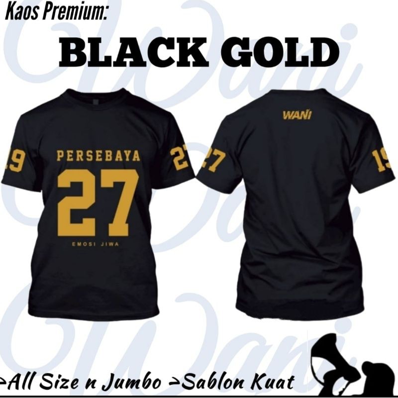 KAOS PERSEBAYA 1927 HITAM TERBARU 2021