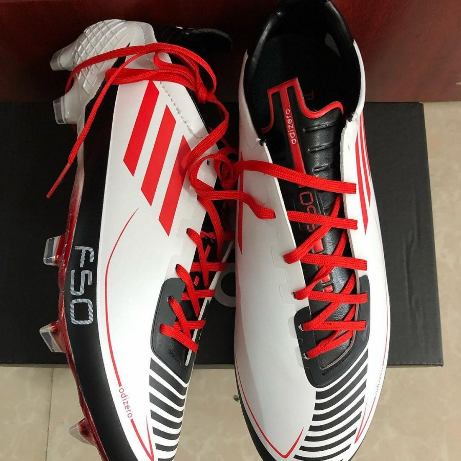 adidas adizero f50 fg white red black oem bukan bnib