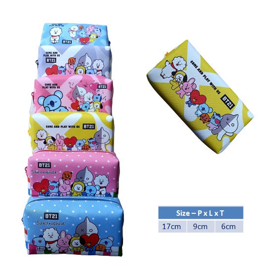 Kotak Pensil BTS BT21 Tempat Pensil Unik Big Size Motif BTS-6