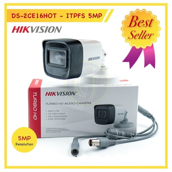 PAKET CCTV HIKVISION 5MP AUDIO 3 KAMERA HDD 1TB SIAP PASANG