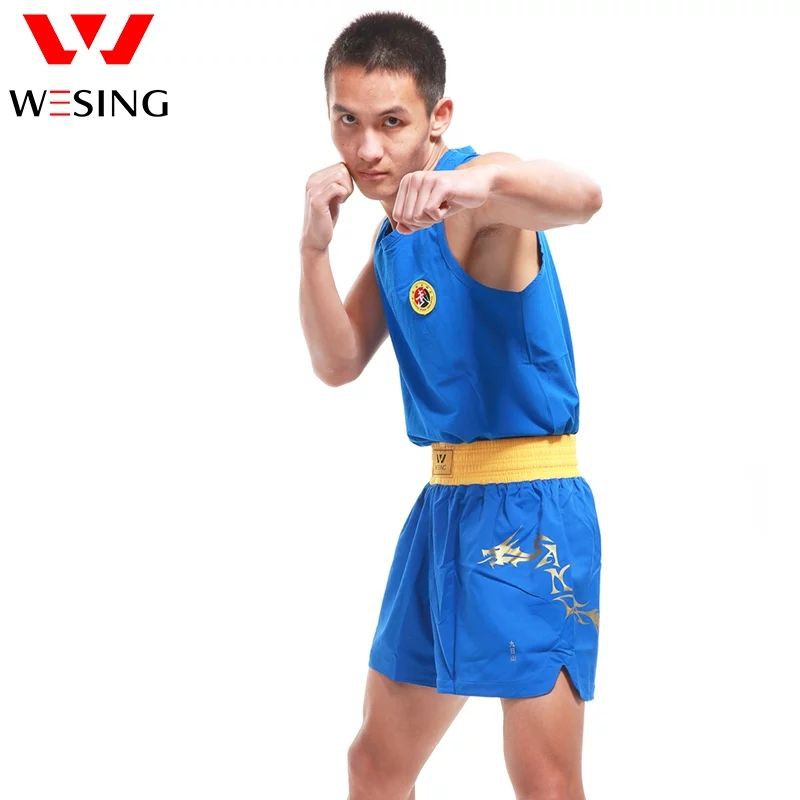 Baju tanding seragam wushu Sanda merk Wesing standart Iwuf