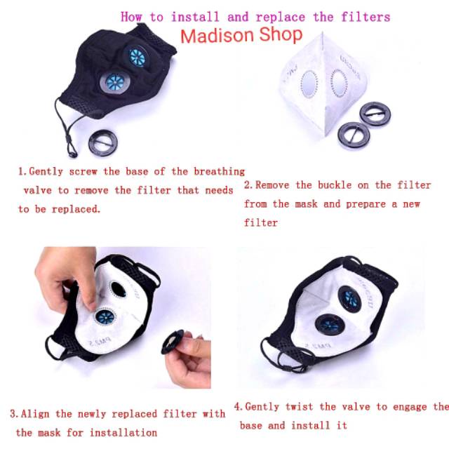 DIY Filter Masker Anak Murah Breathing Valve Katup Pernafasan Masker Lobang Filter Masker