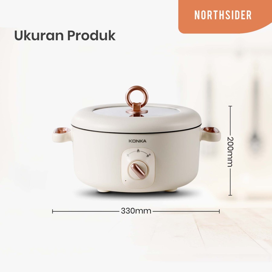 KONKA Electric Hot Pot 3L | Panci Listrik Multifungsi - KZ-HP03