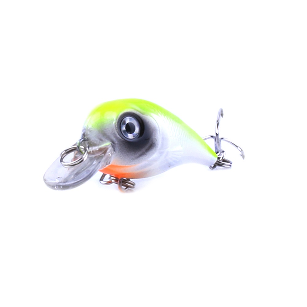 HENGJIA 4pcs Hard Wobbler Fishing Lure 5CM 5G Artificial Plastic Bait Bionic 3D Eyes Floating Crankbait Fish tackle