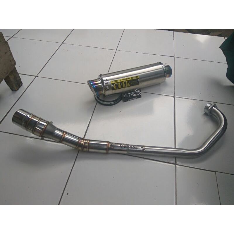 KNALPOT OVER RACING BUAT MOTOR R15 VIXION SATRIA FU MX NEW DLL
