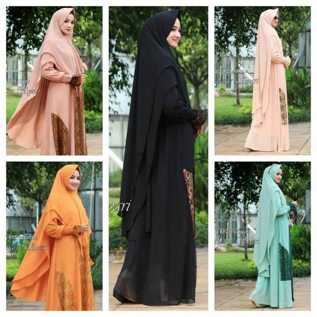 RESTIANA SYARI BATIK SET: [Gamis batik syari pesta termurah]