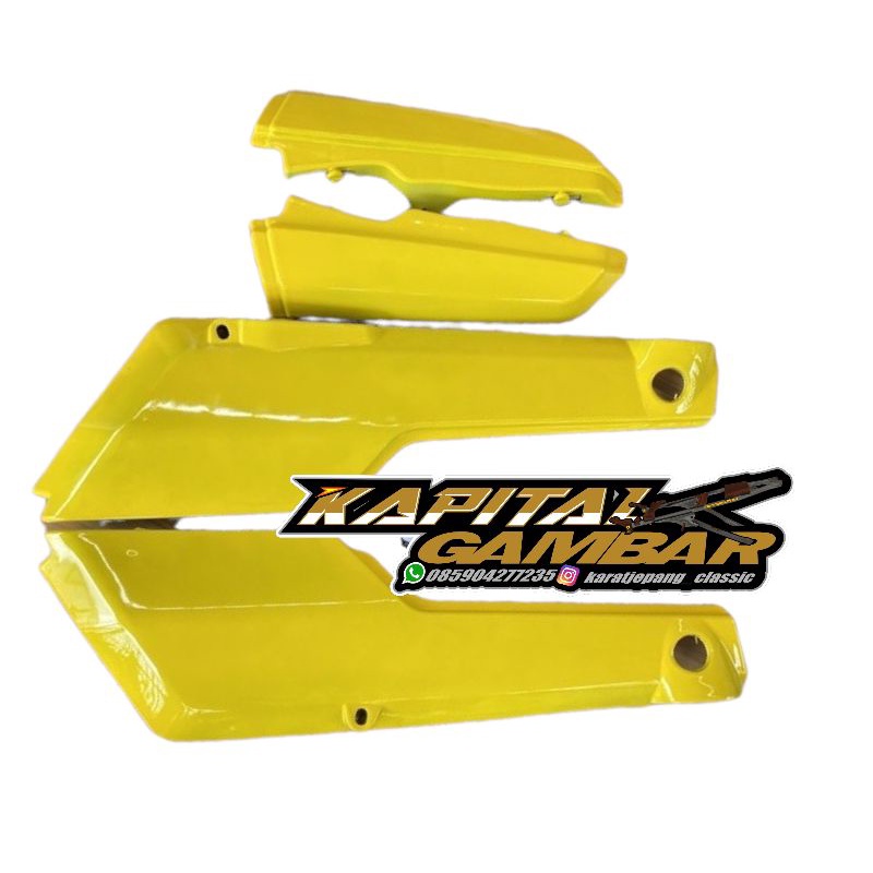 Cover bodi body honda win100 warna kuning tebal presisi