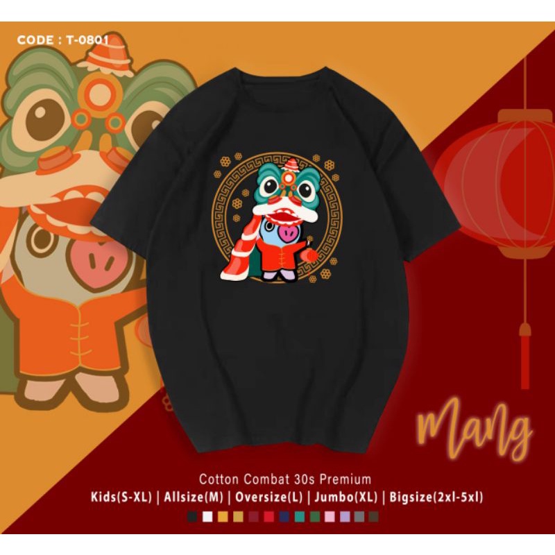 KAOS IMLEK BT21 MANG BARONGSAI/KAOS KATUN EDISI NATAL B T S