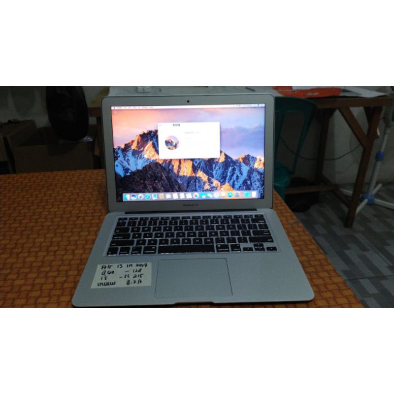 OBRAL ..MAC BOOK AIR 13 IN 2015/2017 ..RAM 8 GB ..SSD 128/256..CORE I5/CORE I7 PROC 1.6/1.8GHZ.