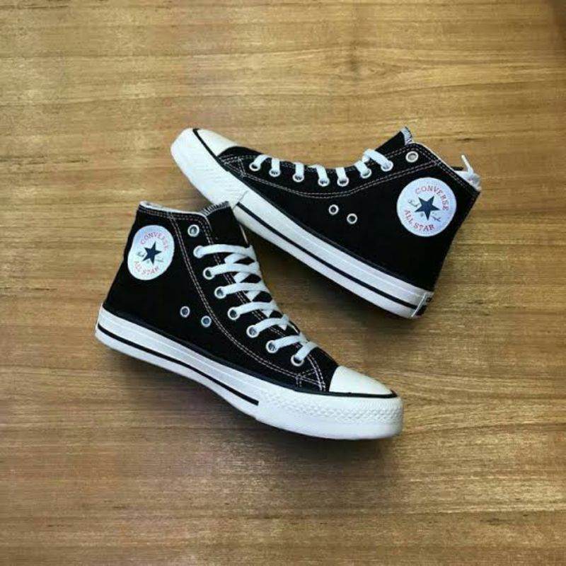 SEPATU SNEAKERS CLASSIC TINGGI PRIA WANITA CONVERSE SEPATU CLASSIC PREMIUM HITAM PUTIH