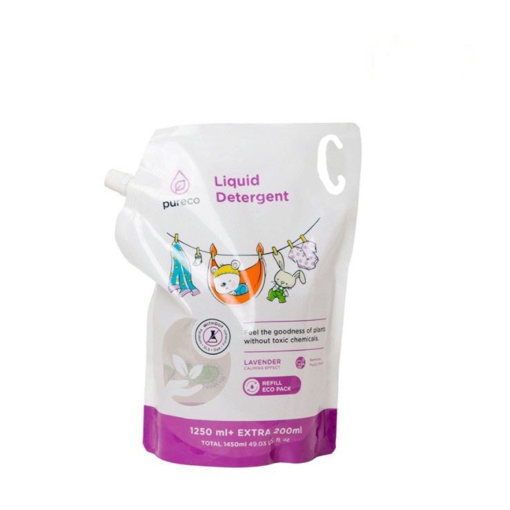 Pureco Liquid Detergent Lavender Refill Pouch 1450ml
