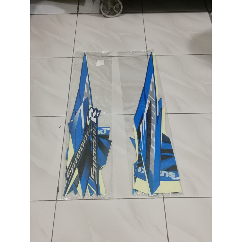 Stiker Bodi Lis Body Striping Shogun R Biru