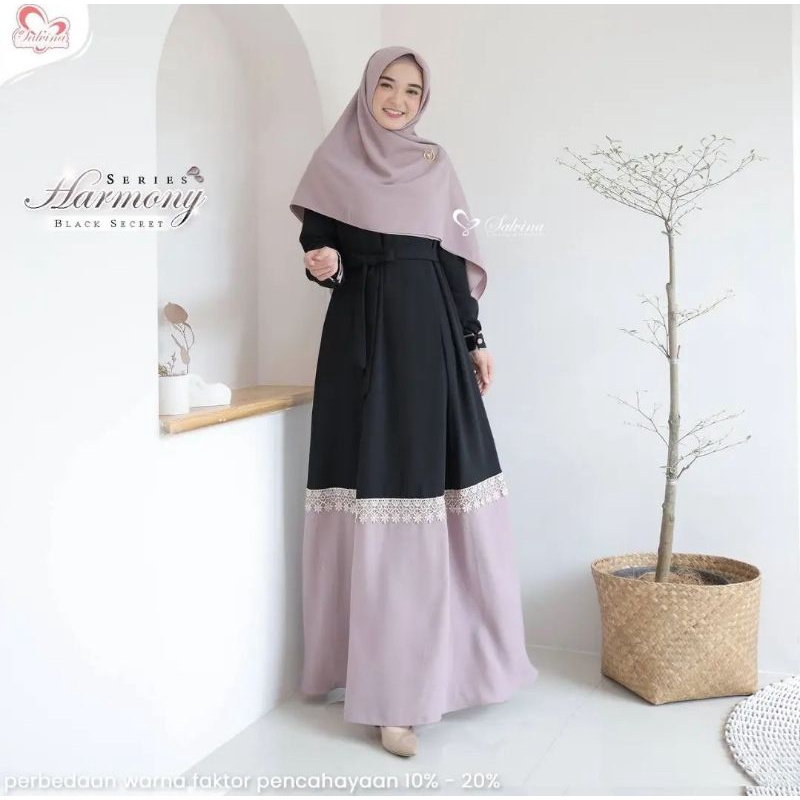 Salvina hijab gamis harmony series dress harmony mom set