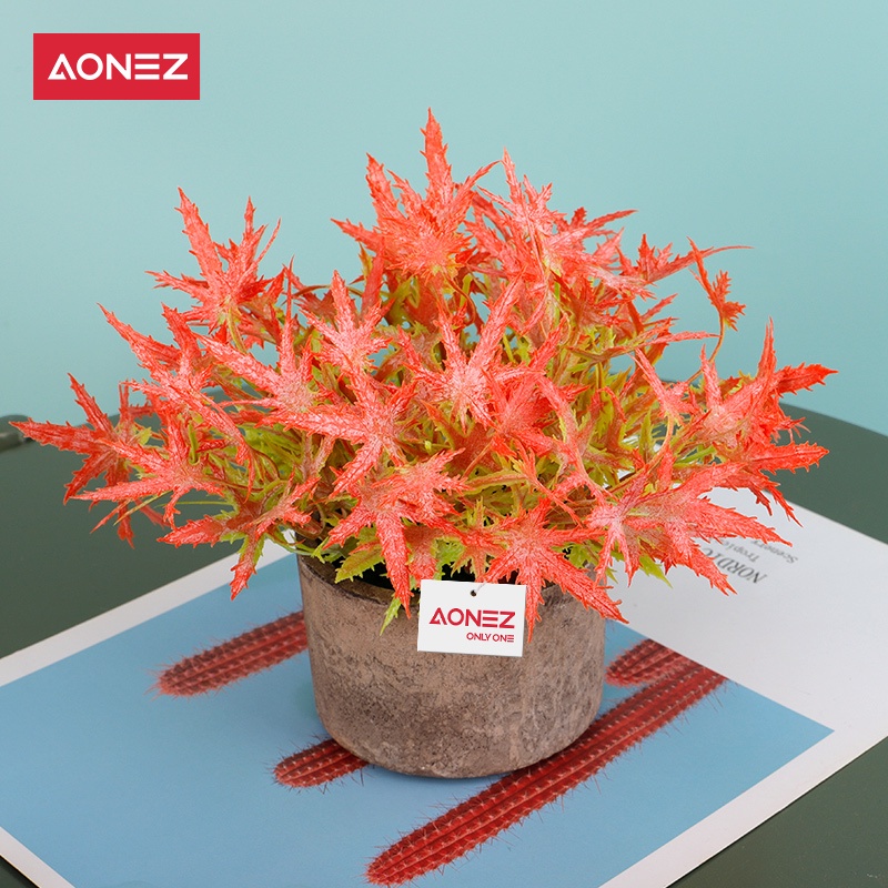 Aonez bunga hias bunga artificial murahbunga mini hiasan tanaman kaktus hias dengan pot-4