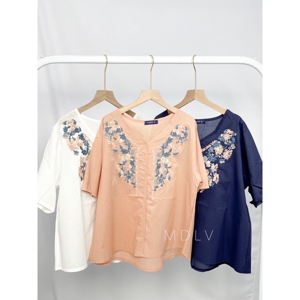 MDLV ~ 5073 Jovanna Embroidered Top Atasan Blouse Wanita Fashion import