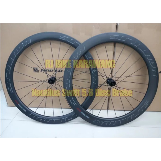 Wheelset Roadbike Balap 700c Nautilus Swift 5.6 V2 Carbon Disc Brake