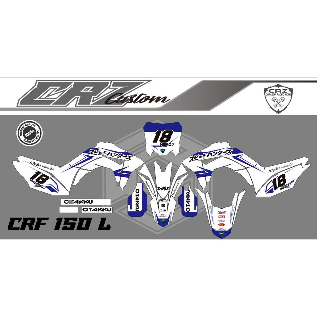 DECAL CRF KLX WR STANDAR GLOSY DOFF HOLOGRAM PREMIUM