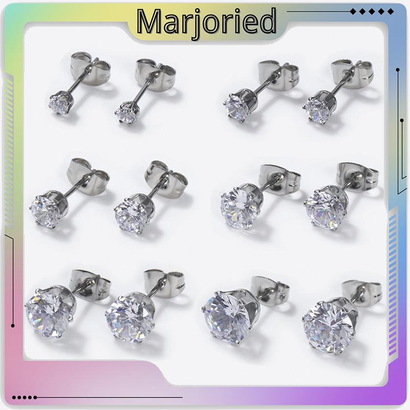 1PC Anting Tusuk Anti Karat Anti Alergi Zirkon Mini Stainless Steel Kualitas Tinggi Aksesoris Wanita-MJD