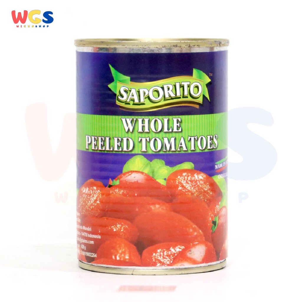

Saporito Whole Peeled Tomatoes Kaleng 400g – Tomat Utuh Kupas Berkualitas
