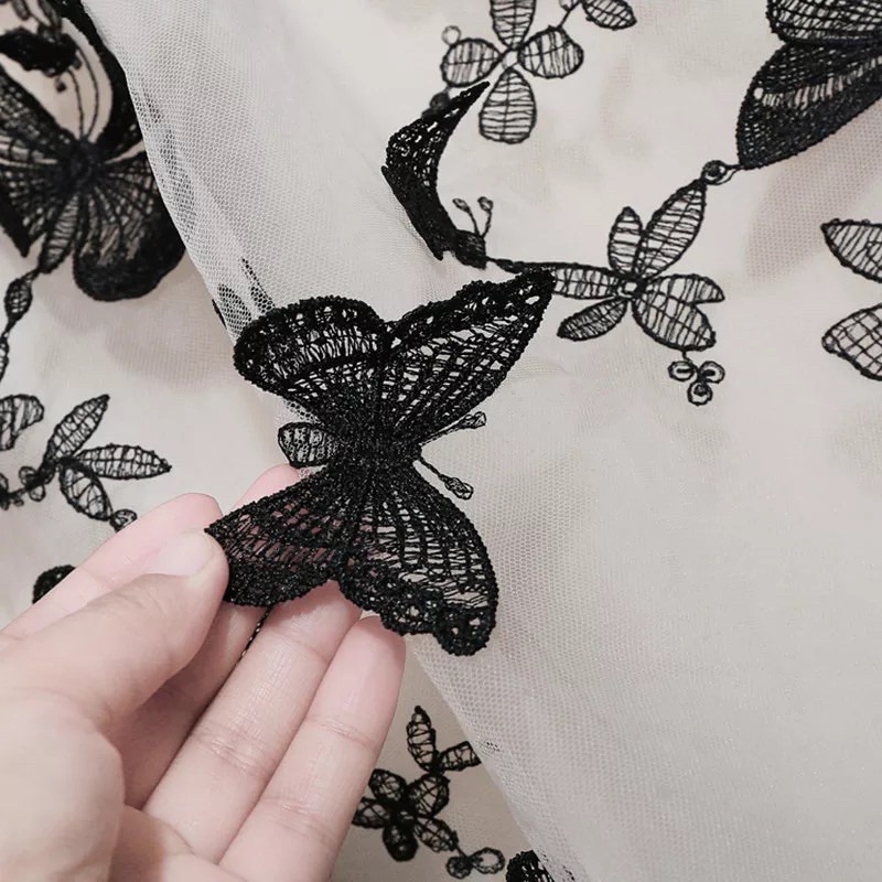 Rok Tutu Kupu Kupu 3D Timbul Panjang / Tutu Maxi Skirt Import ButterFly Embroidery - Katlyn Shop-8