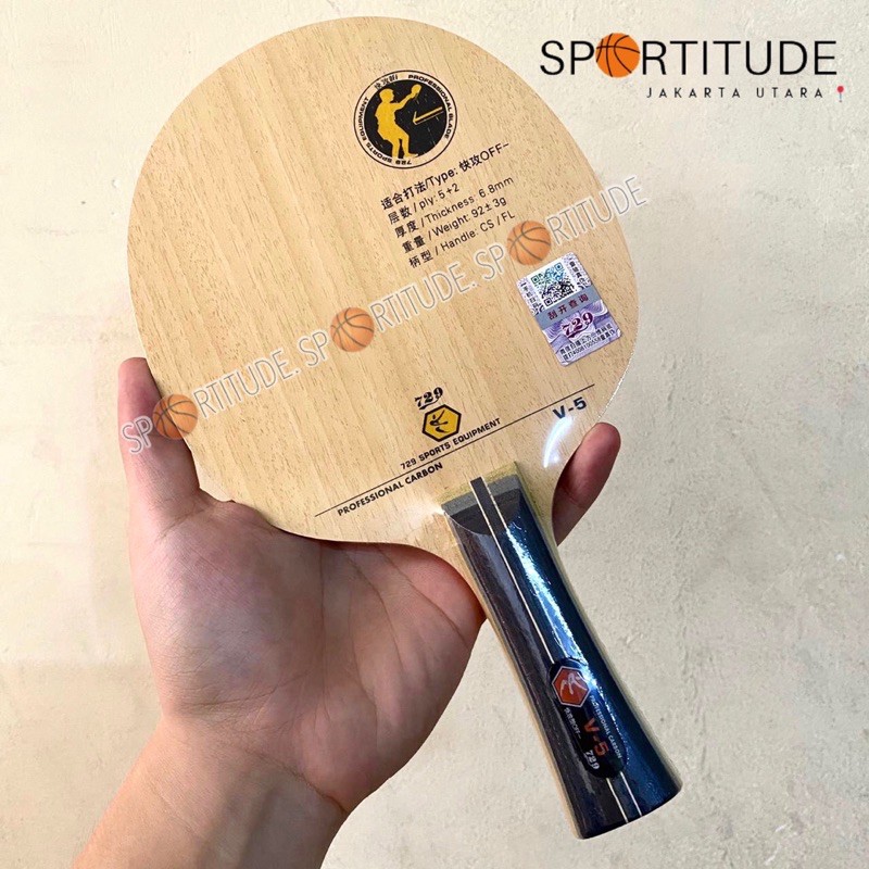 Kayu Pingpong 729 V-5 Carbon Blade Pingpong 729 V5 FL
