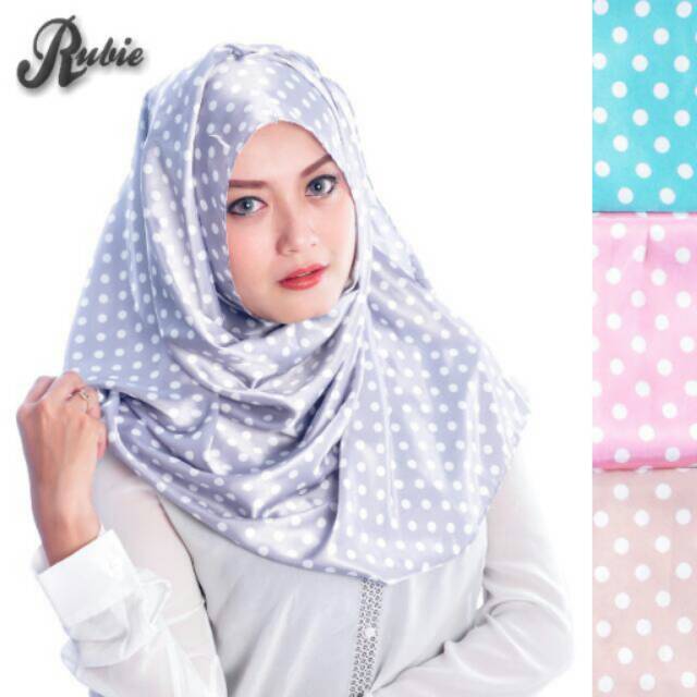 pasmina saten polkadot dan salur