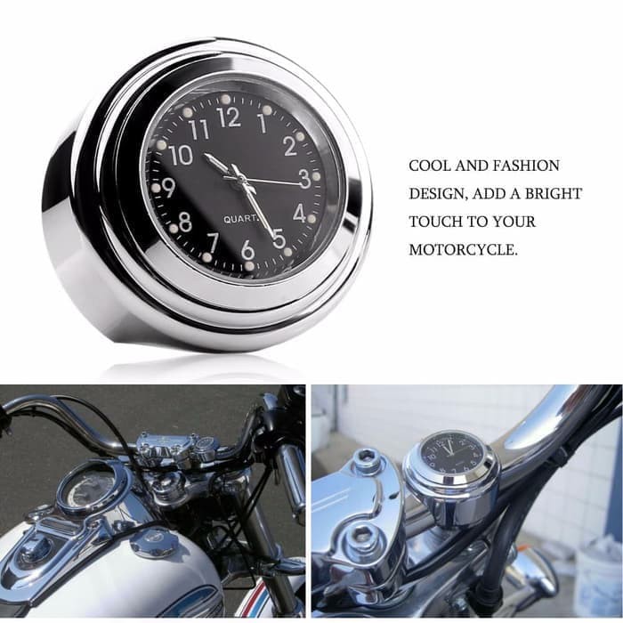 Jam Motor untuk Stang Handlebar Waterproof Motorcycle Clock