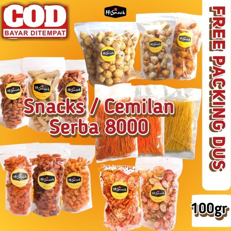 

[Hisnack] Snack Cemilan Kue Jajanan Pedas Serba 8000 100gr