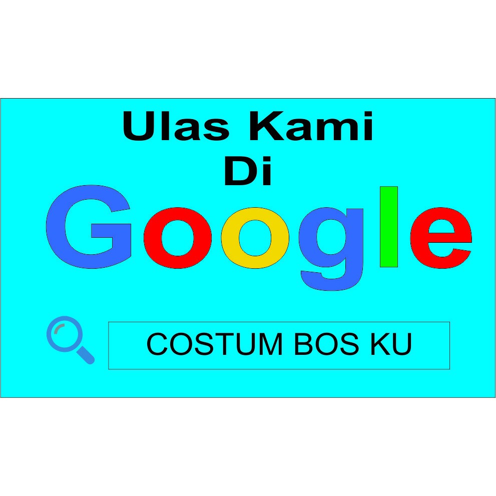 

stiker ulas kami di GOOGLE UKURAN 25X15 CM