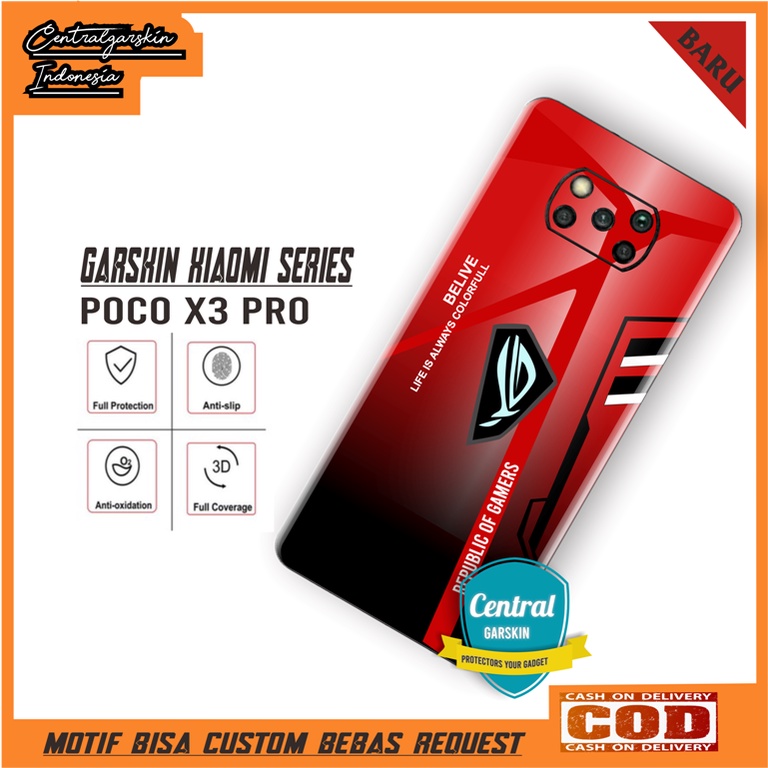 Garskin Poco X3 Pro - rog MERAH FULL BODY