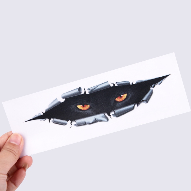 Stiker Vinyl Mata Kucing Mengintip 3D Tahan Air Untuk Mobil