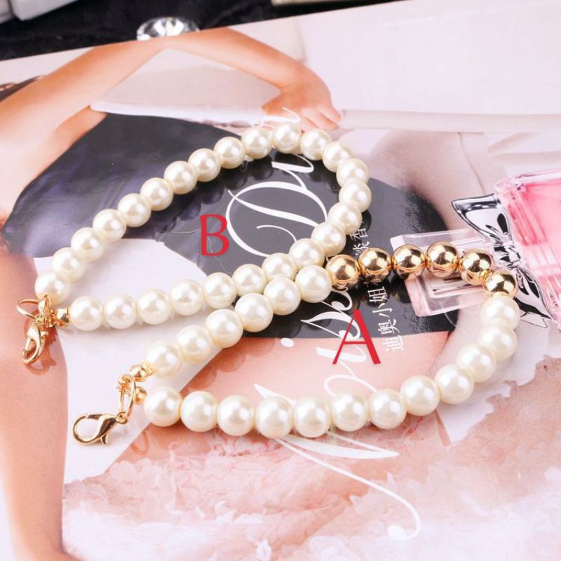 COD Gantungan Kunci Mutiara Golden Elegant / Pearl Charm