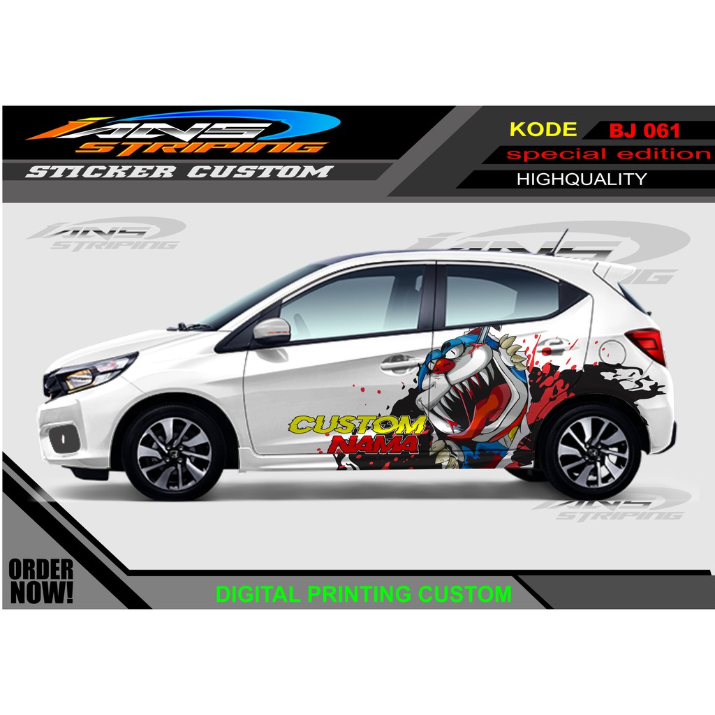 STIKER VARIASI HONDA BRIO / PROMO STIKER MOBIL AGYA AYLA / STICKER HONDA JAZZ / STICKER DECAL MOBIL