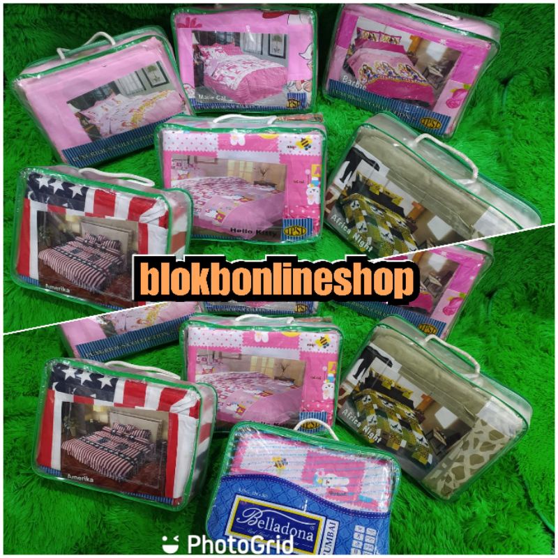 Sprei belladona sorong ukuran 120x200/ sprei sorong belladona