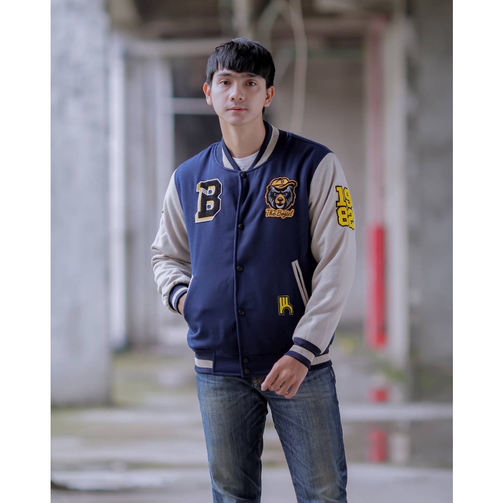 Jaket Sweater Baseball Bojiel Beruang Untuk Pria Dewasa Dan Remaja