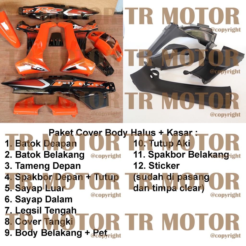 Cover Body Fizr F1zr Full Clutch Orange 2001 Full Set Halus Cover Bodi Yamaha Fiz r