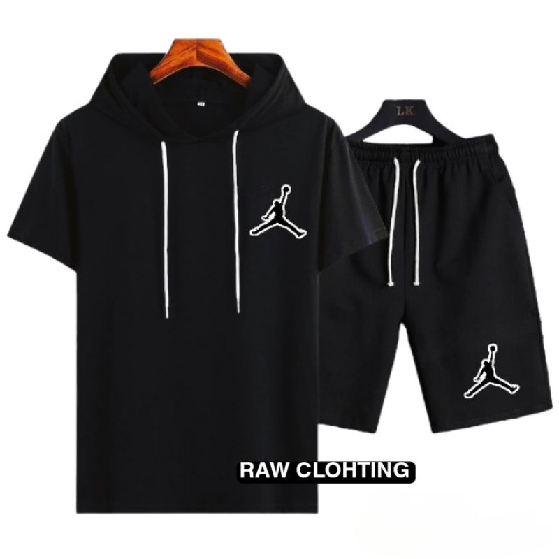 KAOS PRIA 1 SET BAJU + CELANA PENDEK MODEL JRD KUALITAS PREMIUM