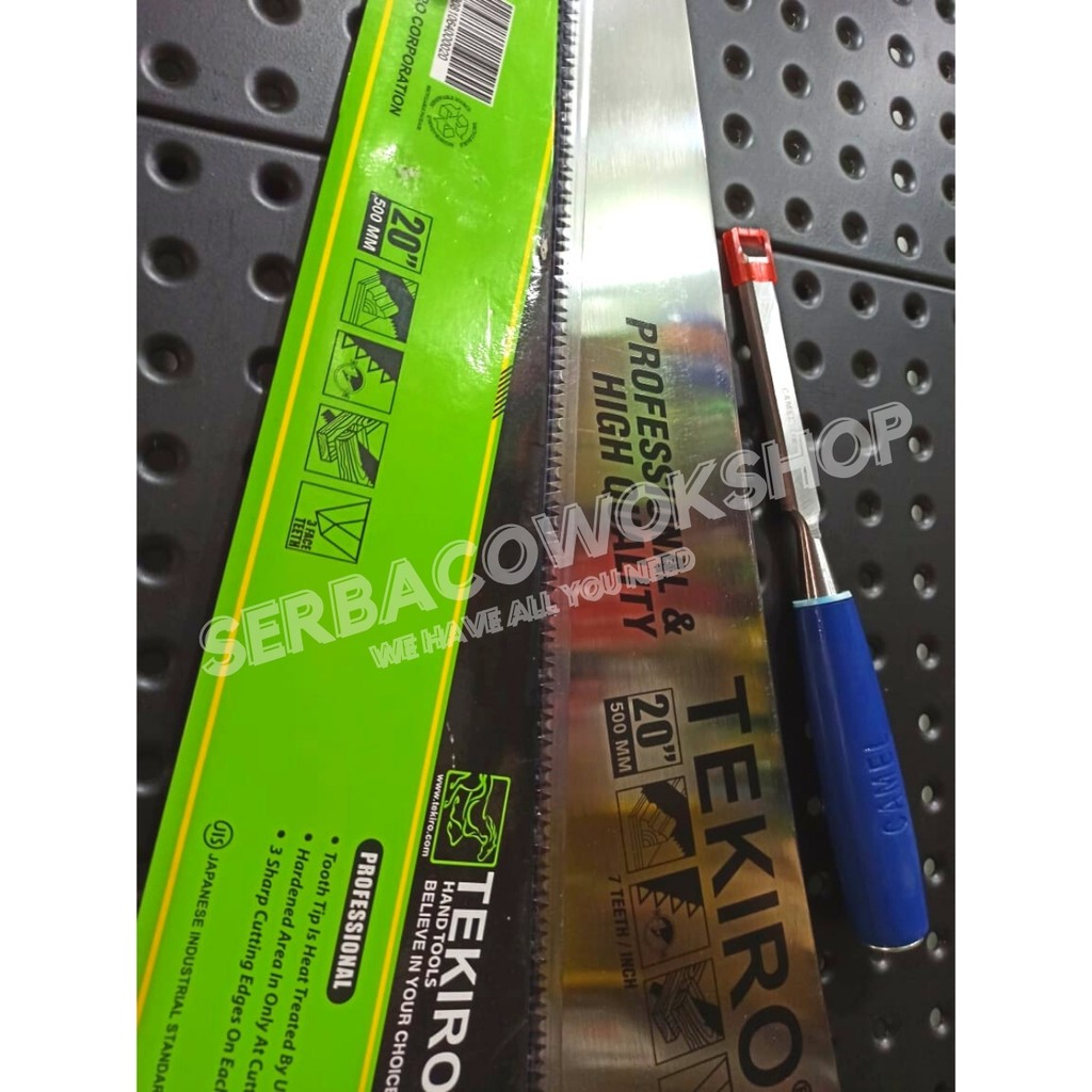 Paket Tekiro Gergaji Tangan 20 Inch 2 Mata Gagang Kayu + Pahat Kayu Satuan Termurah Berkualitas