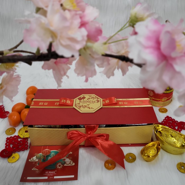 

Paket box dekorasi sakura hampers imlek cny parcel hadiah kue kering 3 - Jual box aja...