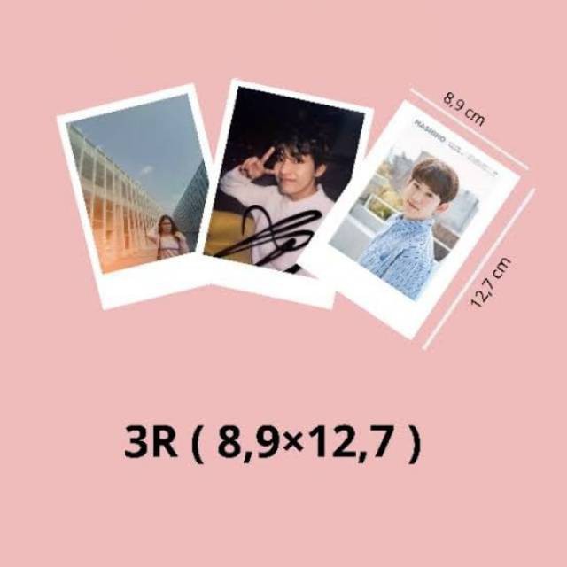 Cetak foto 3R (polaroid,full) bahan art cartoon 260