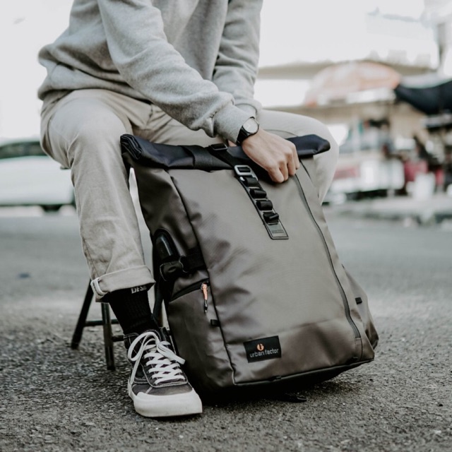 LANSPRESADO GREY |ManNeedMe x URBAN| Tas Ransel Pria Wanita Tas Backpack ORIGINAL