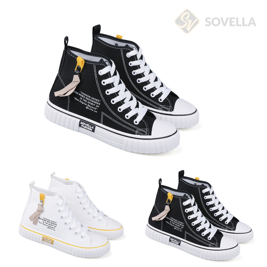 Jual SOVELLA Harley Sepatu Sneakers Olahraga Sport Kets Wanita Hitam