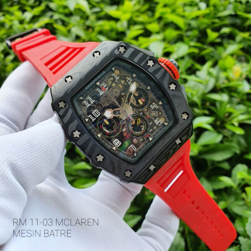 JAM TANGAN  RM MCLAREN RM11-03 | RM 11-03 BLACK CHRONO MESIN BATRE